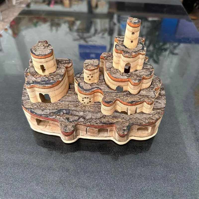 Фигурки игрушек-замков Деревянный замок Игрушечная фигурка Всплывающая модель