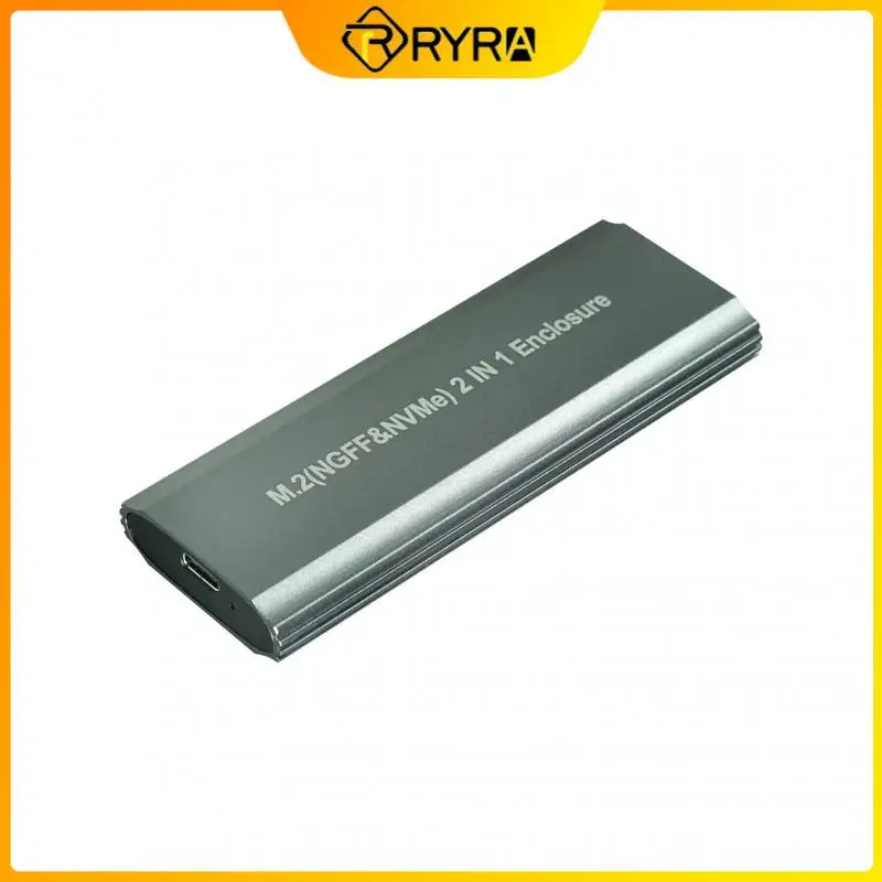 

RYRA M.2 NVME SSD Enclosure Adapter NGFF SATA Dual Protocol 2-IN-1 Hard Disk Enclosure 10Gbps Hard Drive Enclosure For SSD Disk