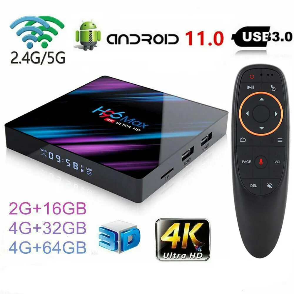 Приставка Смарт-ТВ H96 MAX RK3318 4 + 64/32 ГБ 4K Wi-Fi |