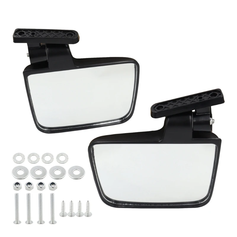 

2pcs Adjustable Mirror for Golf Zone Cart Rearview Reflector Folding Side Mirror Dropship