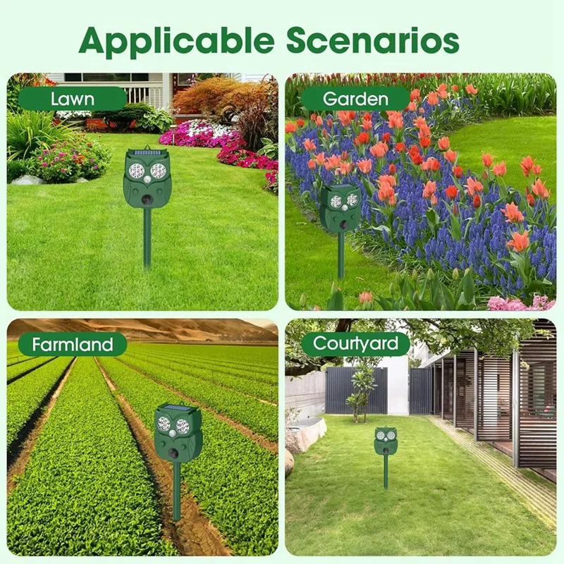 Ультразвуковой отпугиватель животных светодиодная вспышка с обнаружением