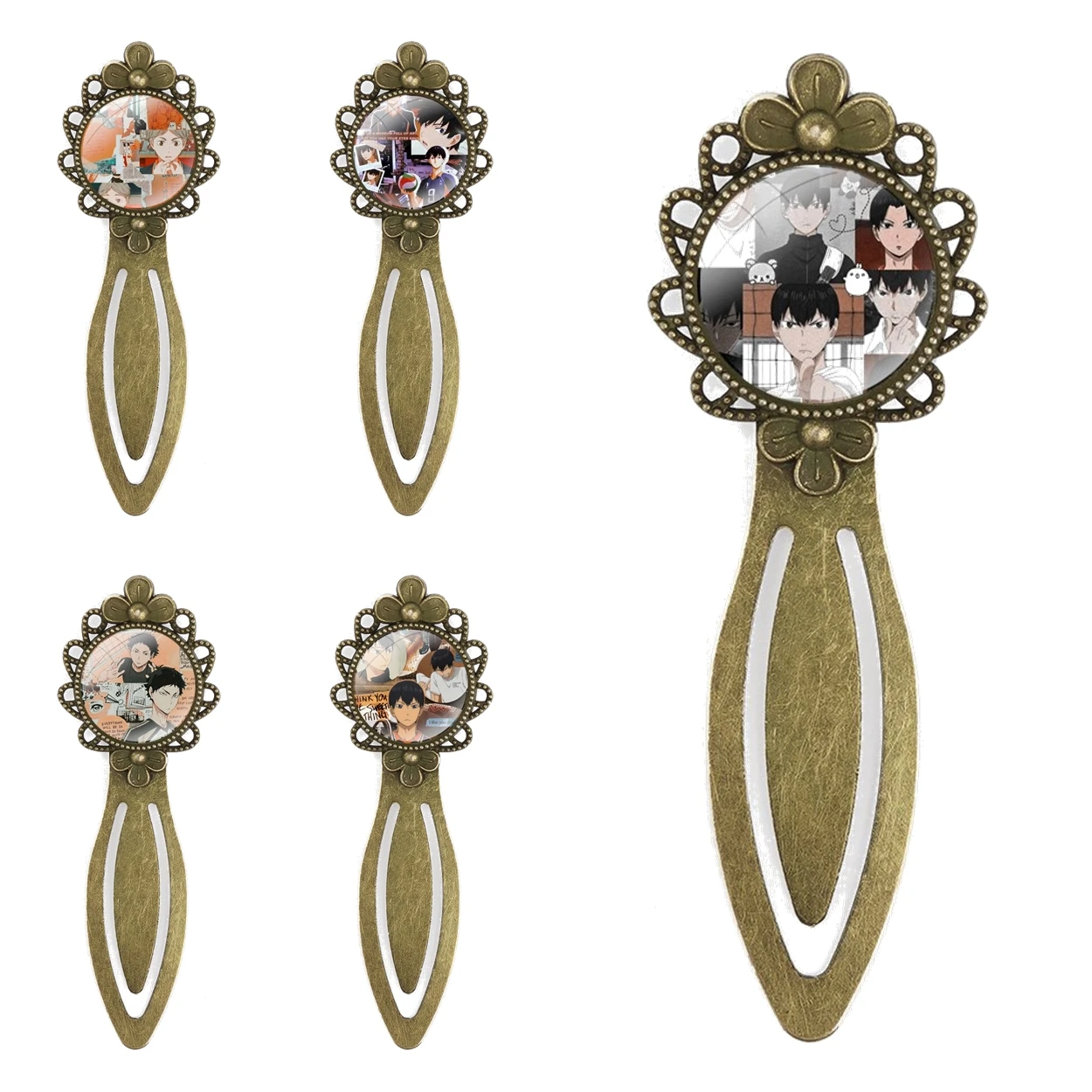 

Creative Metal Bookmarks Gift For Friends Stationery School Office Supply Fashion Cartoon Design Creative Haikyuu kageyama tobio