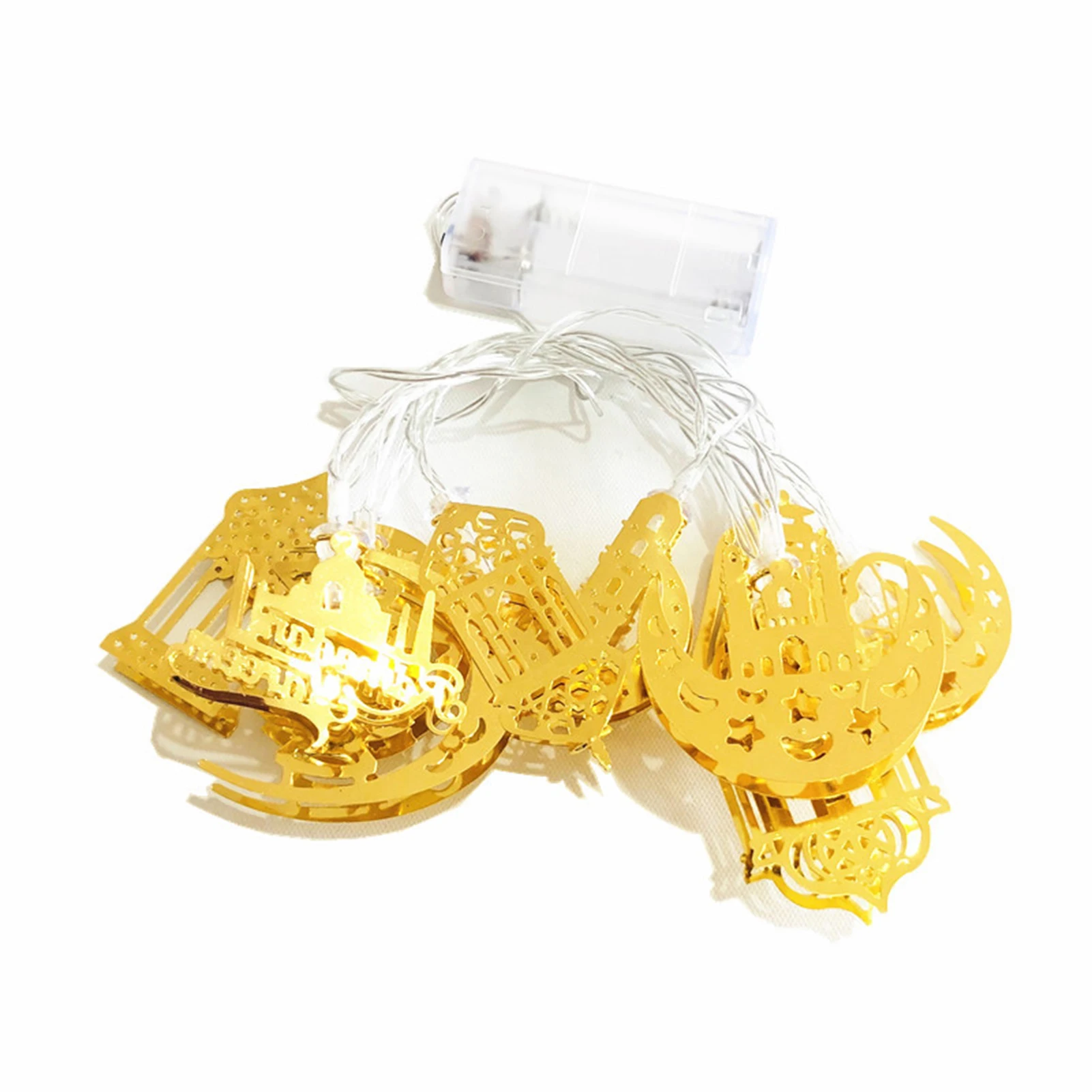 

EID Mubarak Moon Star Led String Lights Hollow Carved Pendant Ramadan Decoration For Home Islamic Muslim Party Decor EID Gifts