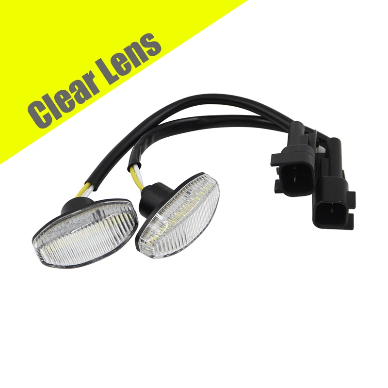 

2 шт. прозрачные линзы, передний бампер, белая фотография в сборе для Ford F150 светодиодный, боковой, габаритный фонарь SVT Raptor 2010 2011 2012 2013 2014