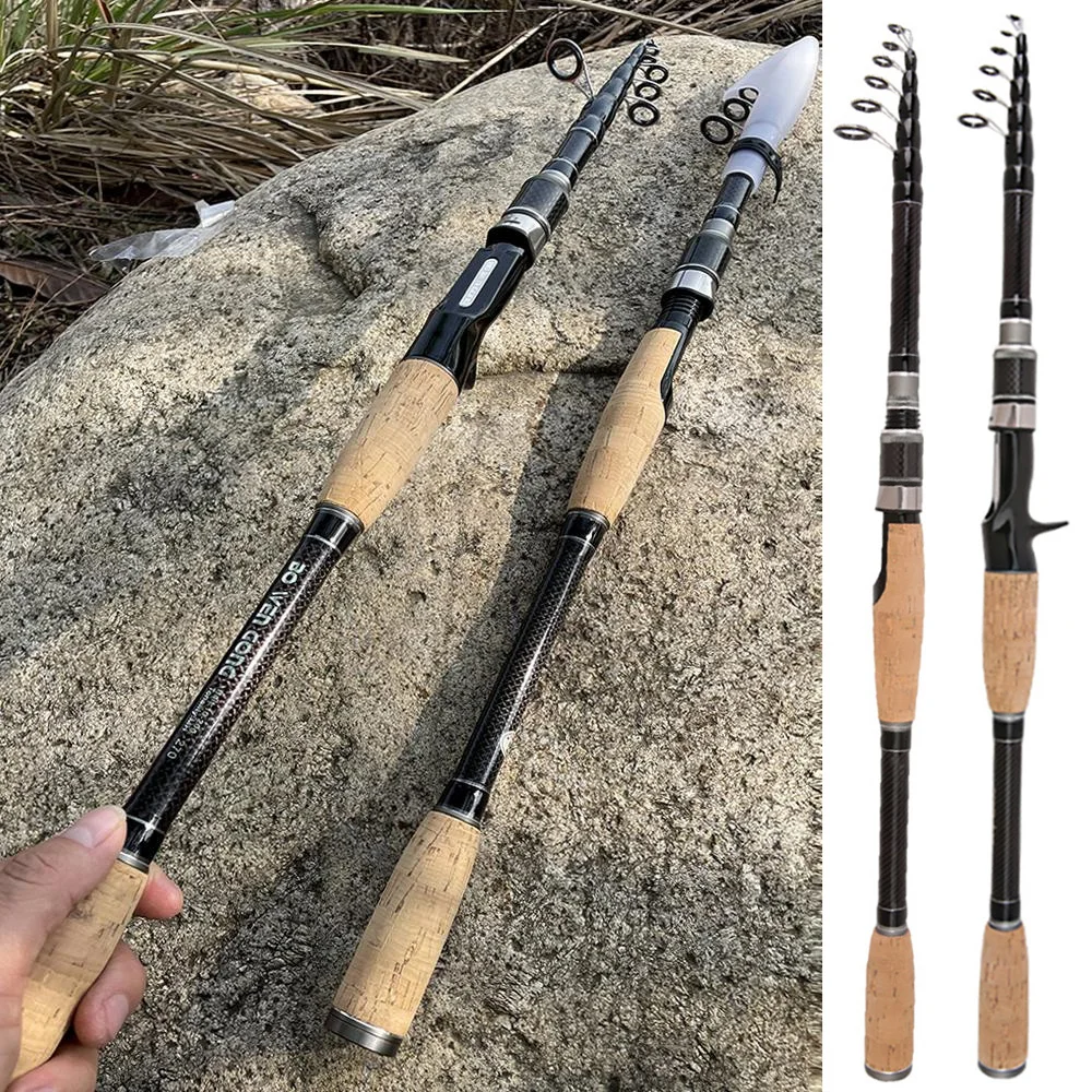 Сверхлегкая портативная телескопическая удочка 1 8–2 7 м спиннинговая карбоновая