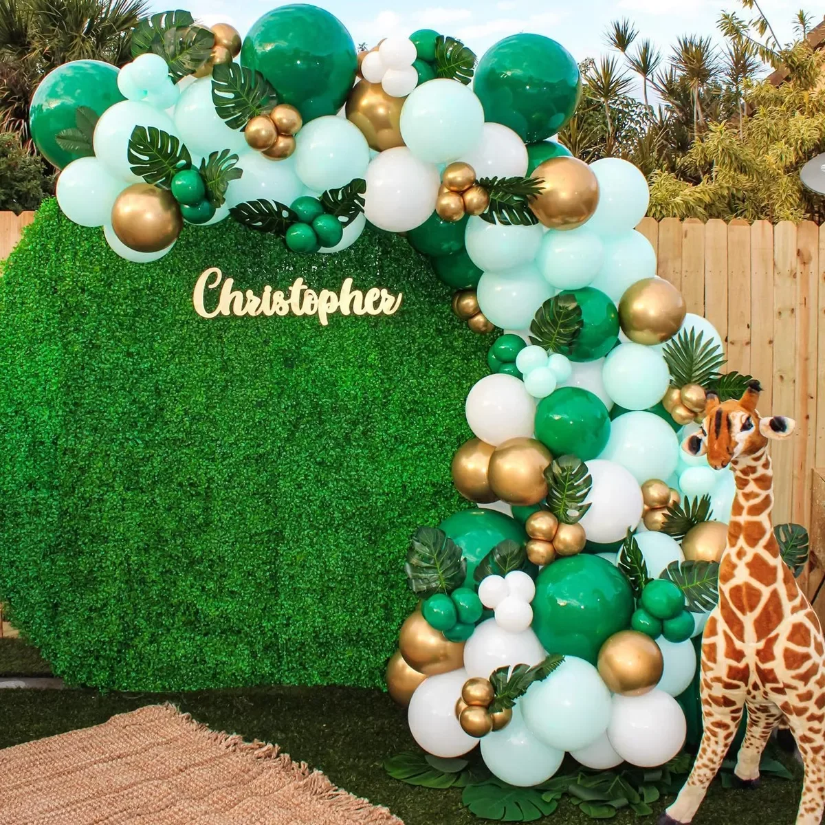 

Новый Макарон, зеленые воздушные шары, гирлянда, раньше, Свадебный шар, украшение для дня рождения, Детский Сафари в джунглях, тематическая в...