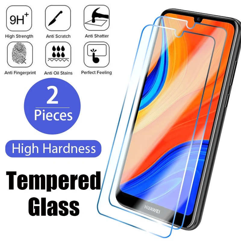 2PCS Tempered Glass for Huawei P50 P40 P30 P20 Lite P Smart S 2019 2020 2021 Protective Glass for Huawei Y5 Y6 Y7 Y9 Prime 2019