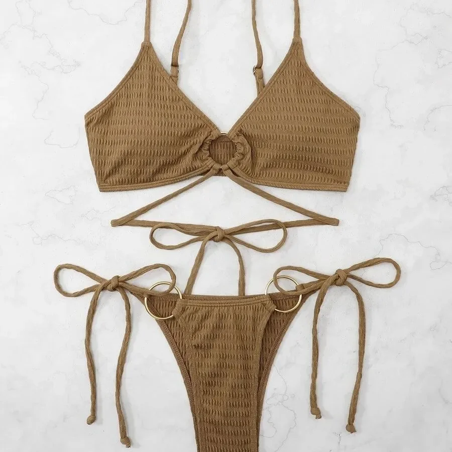 Новинка 2025 женский купальник-бикини летний сексуальный купальник для отдыха на