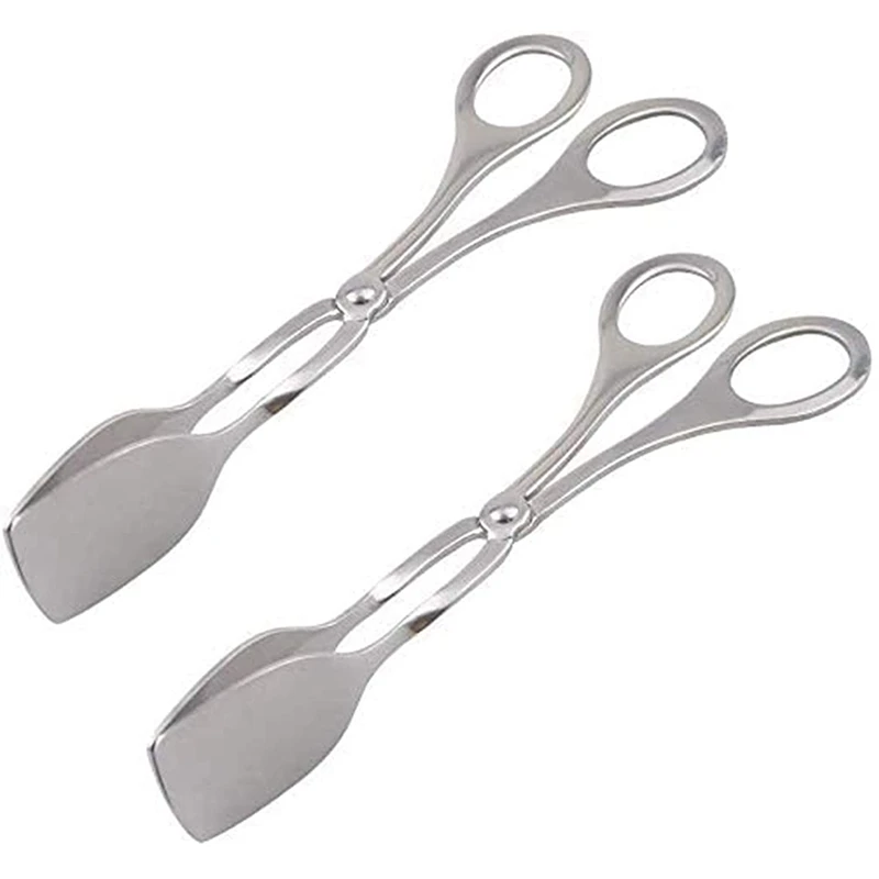 

Promotion! 2 Pieces Kitchen Tongs Grill Tongs Pastry Tongs Serving Tongs Multi-Purpose Tongs The Scissors-Shaped Cooking Tongs