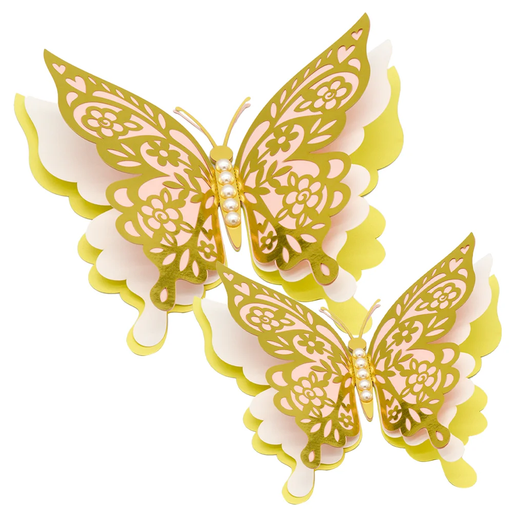

Wall Butterflies Stickers Decor Decals 3D Window Decorations Room Favors Party Holiday Ornament Wallpaper Kids Animal Clings