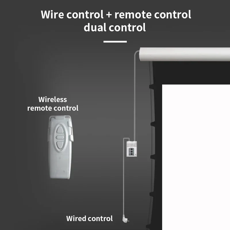 Фото Горячие тенденции Wupro/OEM ALR Мягкий электрический экран проектора с увеличенным усилением Электронный моторизованный экран проектора №4