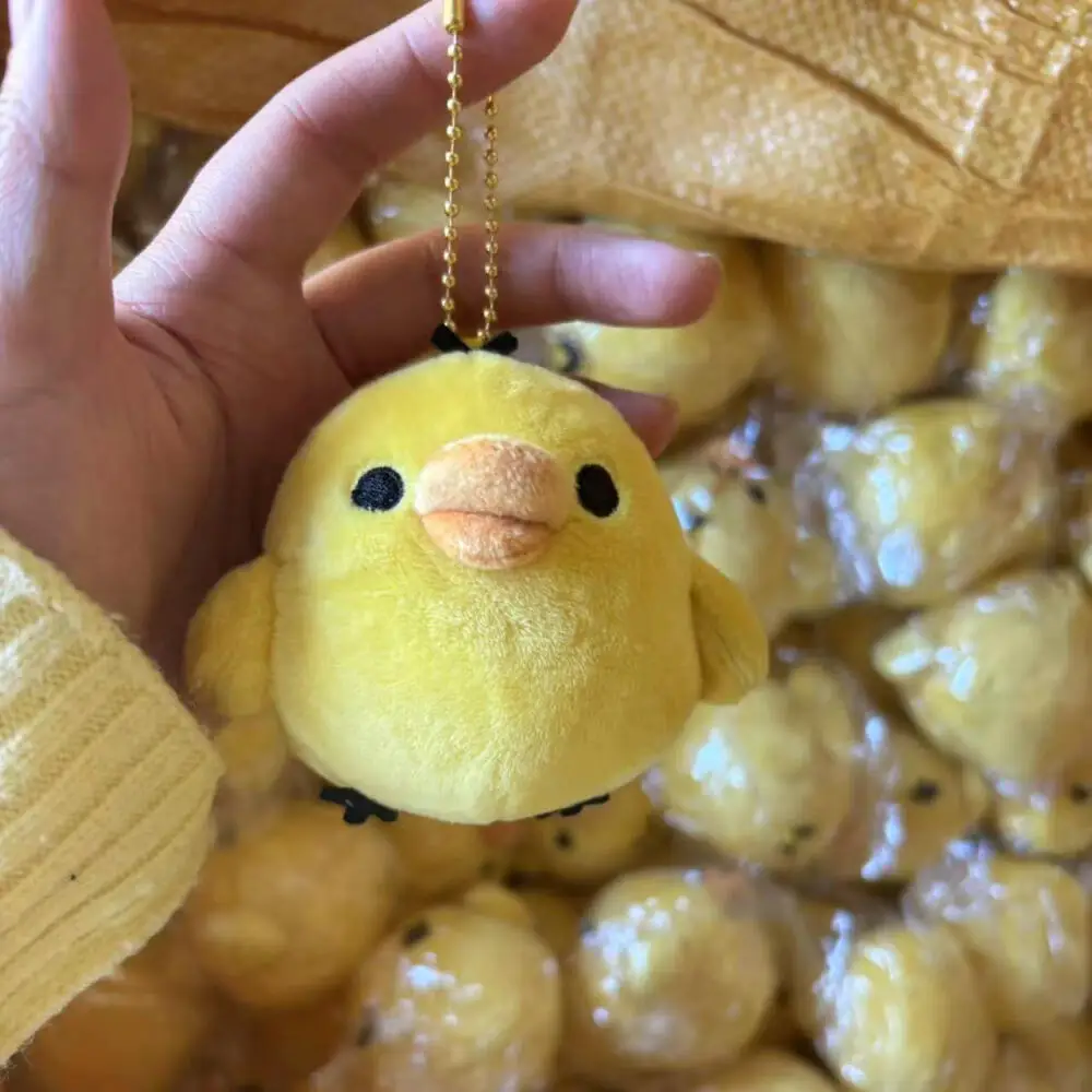 Фото Плюшевый брелок-подвеска Rilakkuma Kiiroitori 8 см, мягкий, с наполнителем, для сумок и рюкзаков, украшение, подарок другу на праздник №5