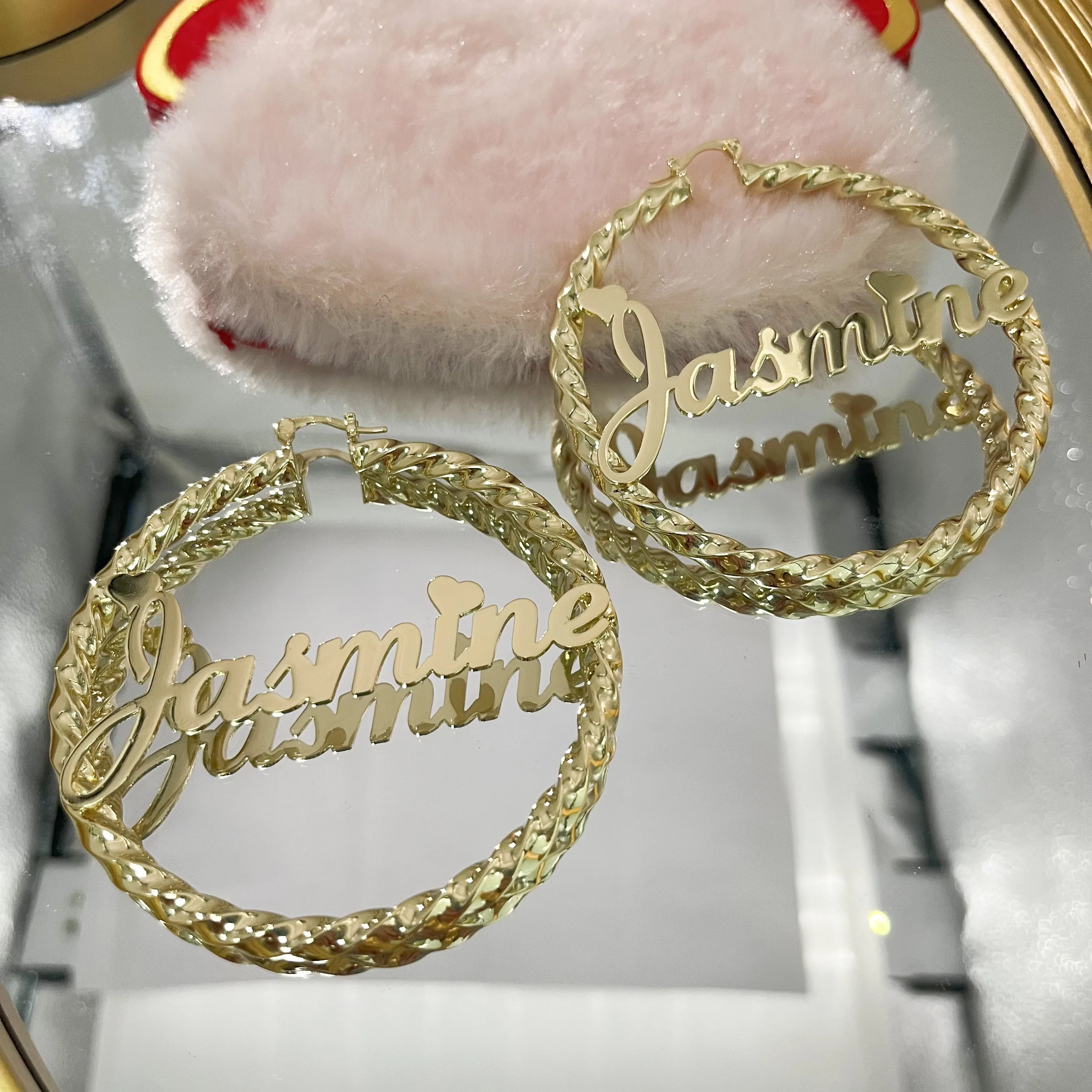 Серьги-кольца женские спиральные