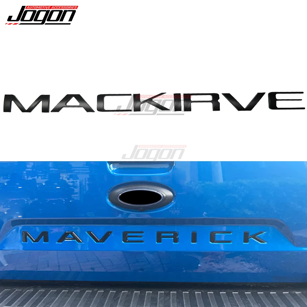 Купи For Ford Maverick Sticker Cover 2022 2023 3D Raised Tailgate Letter Inserts Decals Letters Rear Emblem Car Sticker Matte Black за 340 рублей в магазине AliExpress