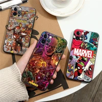 for apple iphone 13 12 11 pro 13 12 mini x xr xs max se 5 6s 7 8 plus phone case soft silicone cover marvel comics avengers logo