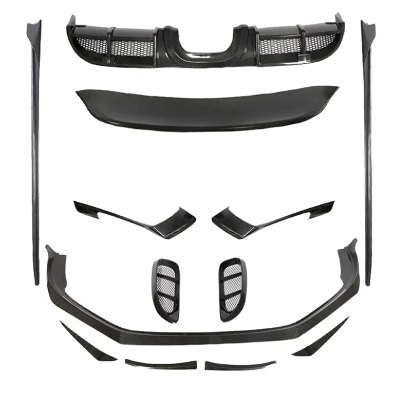 10% скидка Красивая передняя губа из углеродного волокна для Porsche Cayman 718 боковая