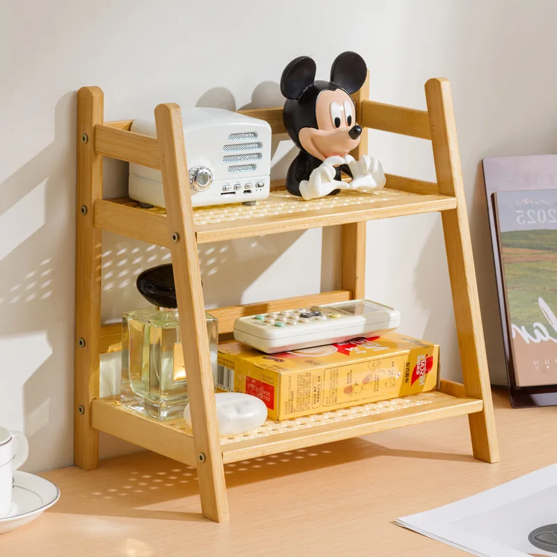 

Двухъярусная бамбуковая полка для хранения