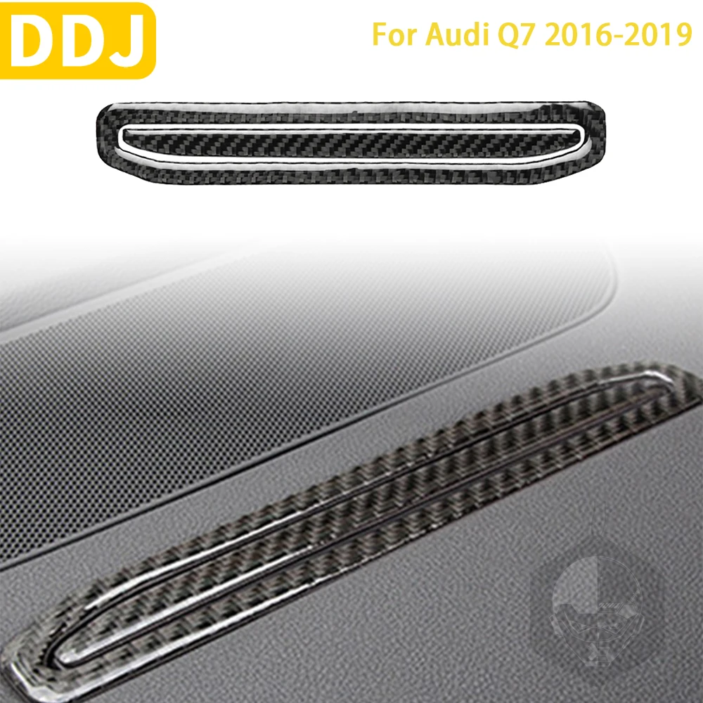 

Для Audi Q7 2016 2017 2018 2019 аксессуары из углеродного волокна рамка для салона навигации автомобиля отделка наклейка украшение