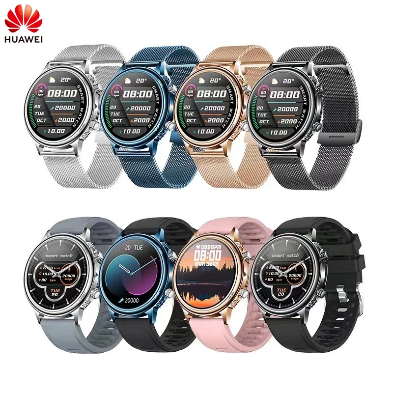 

Смарт-часы Huawei Cf85, Bluetooth, HD круглый экран, пульсометр, артериальное давление, мониторинг здоровья, электронные спортивные часы