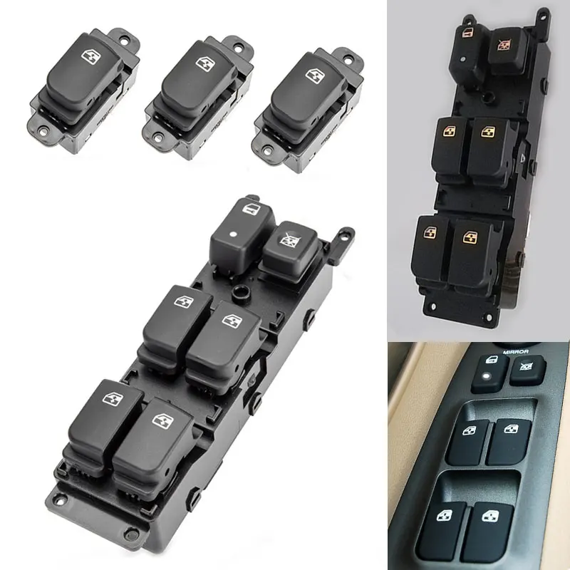 

LED Light Auto Power Window Glass Lifter Control Switch Button For Kia Carens 2007 2008 2009 2010 2011 4Pcs/Set
