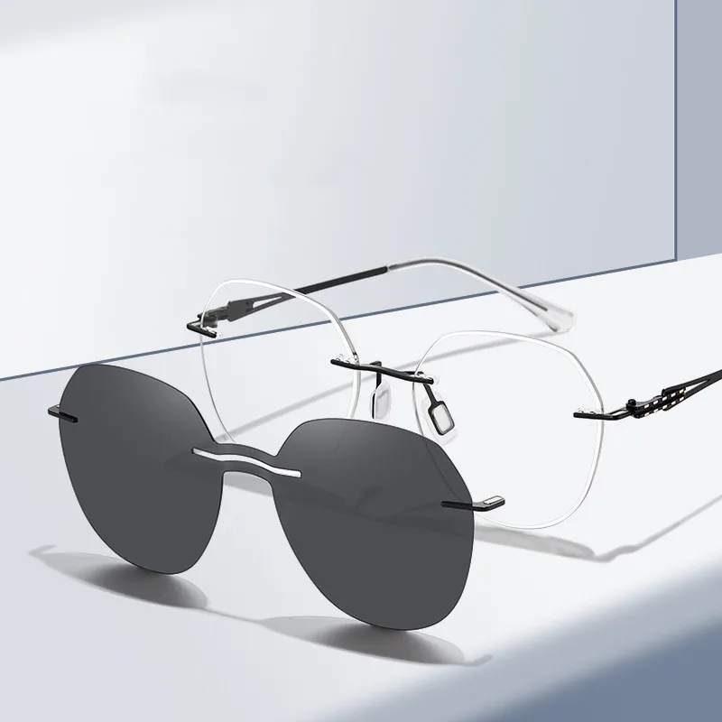 Модные поляризационные солнцезащитные очки женские магнитные клипсы из сплава