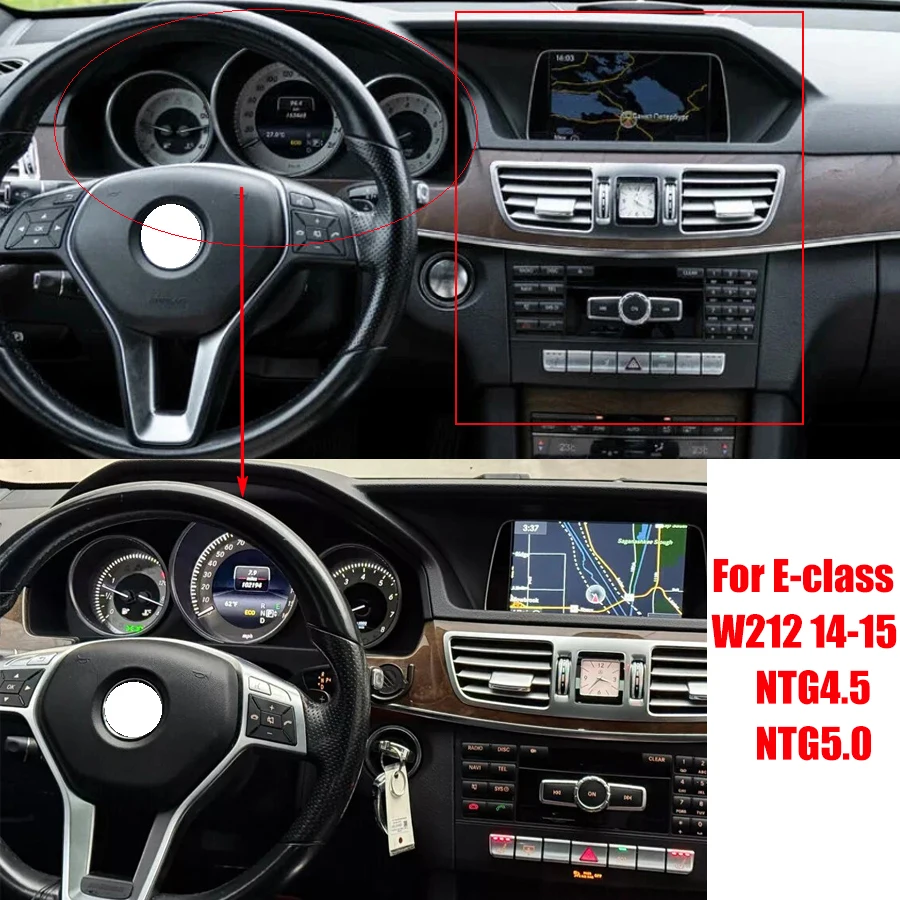 

12,3-дюймовый ЖК-цифровой приборный датчик, спидометр для Mercedes Benz E-Class Sedan W212 S212 2010-2015, тахометр приборной панели