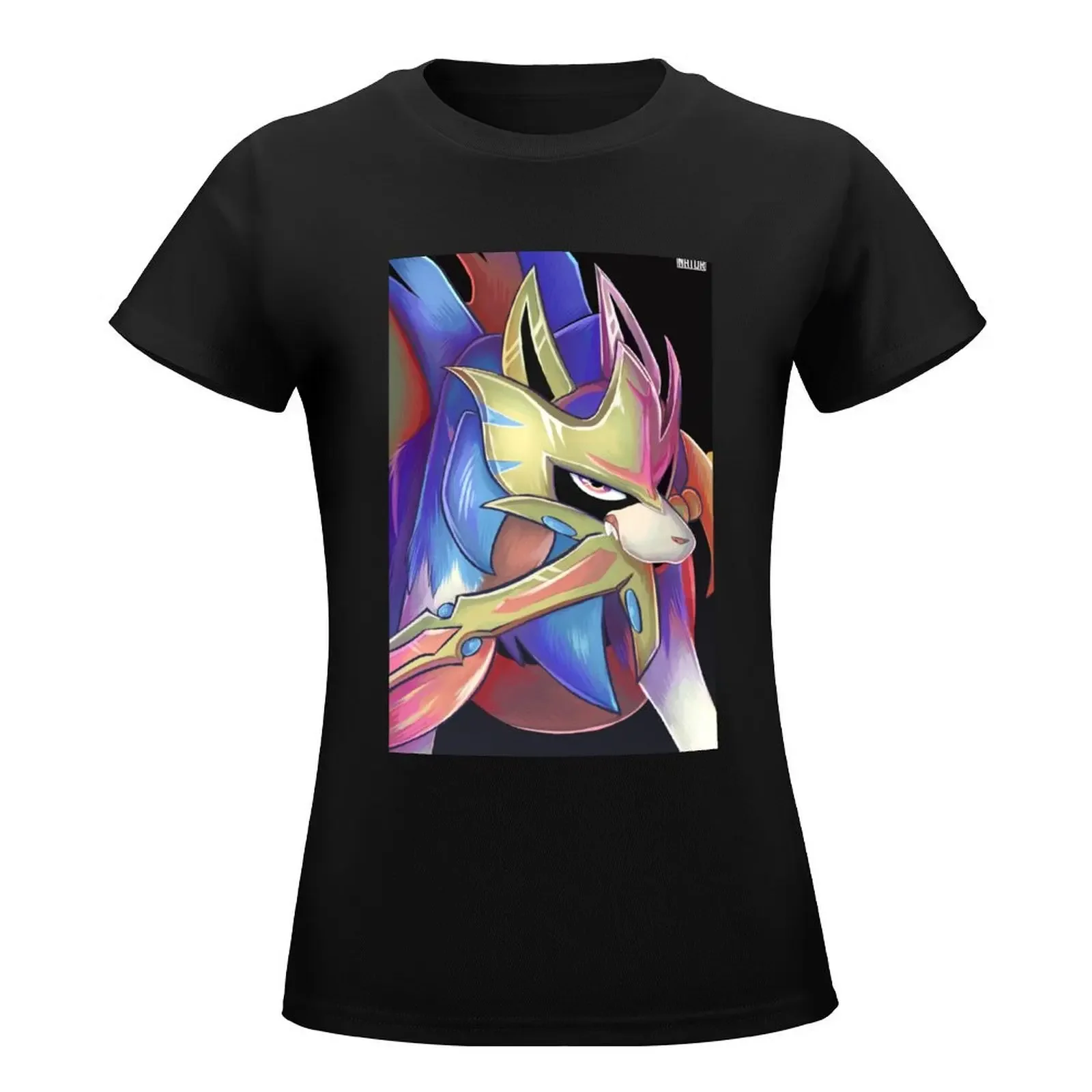 Футболка Zacian летняя одежда аниме кавайная хиппи женские летние блузки 2024