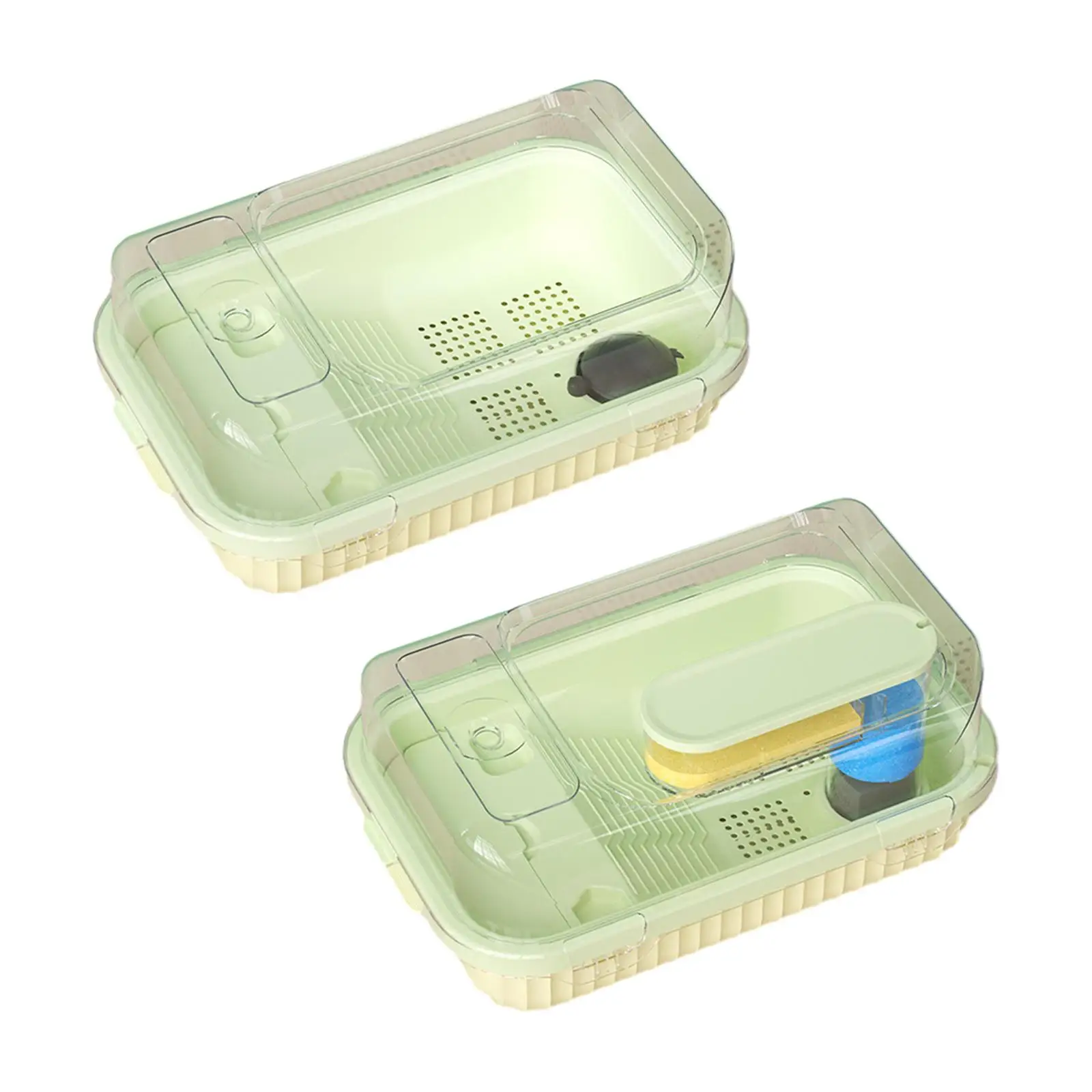 

Turtle Habitat with Lid with Platform Reptile Habitats Turtle Tank Aquarium for Breeding Indoor Amphibians Pet Turtle Terrapin