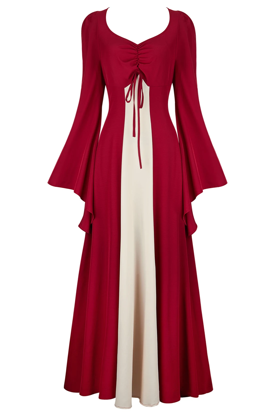 

Women Renaissance Dress Cosplay Costume Medieval Dress Long Sleeve Skirt Plus Size Irish Dress High Waist Dresses Lace Up