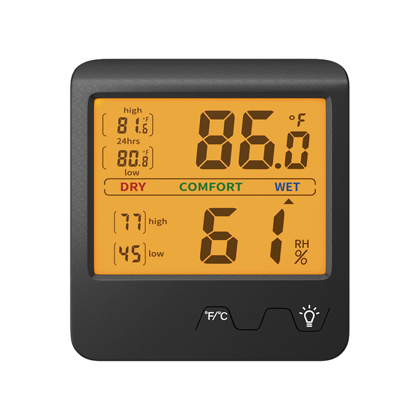 

Thermometer Hygrometer Nursery Portable Min Max Records Indoor Room Humidity Meter Home Office Backlight LCD Digital Accurate