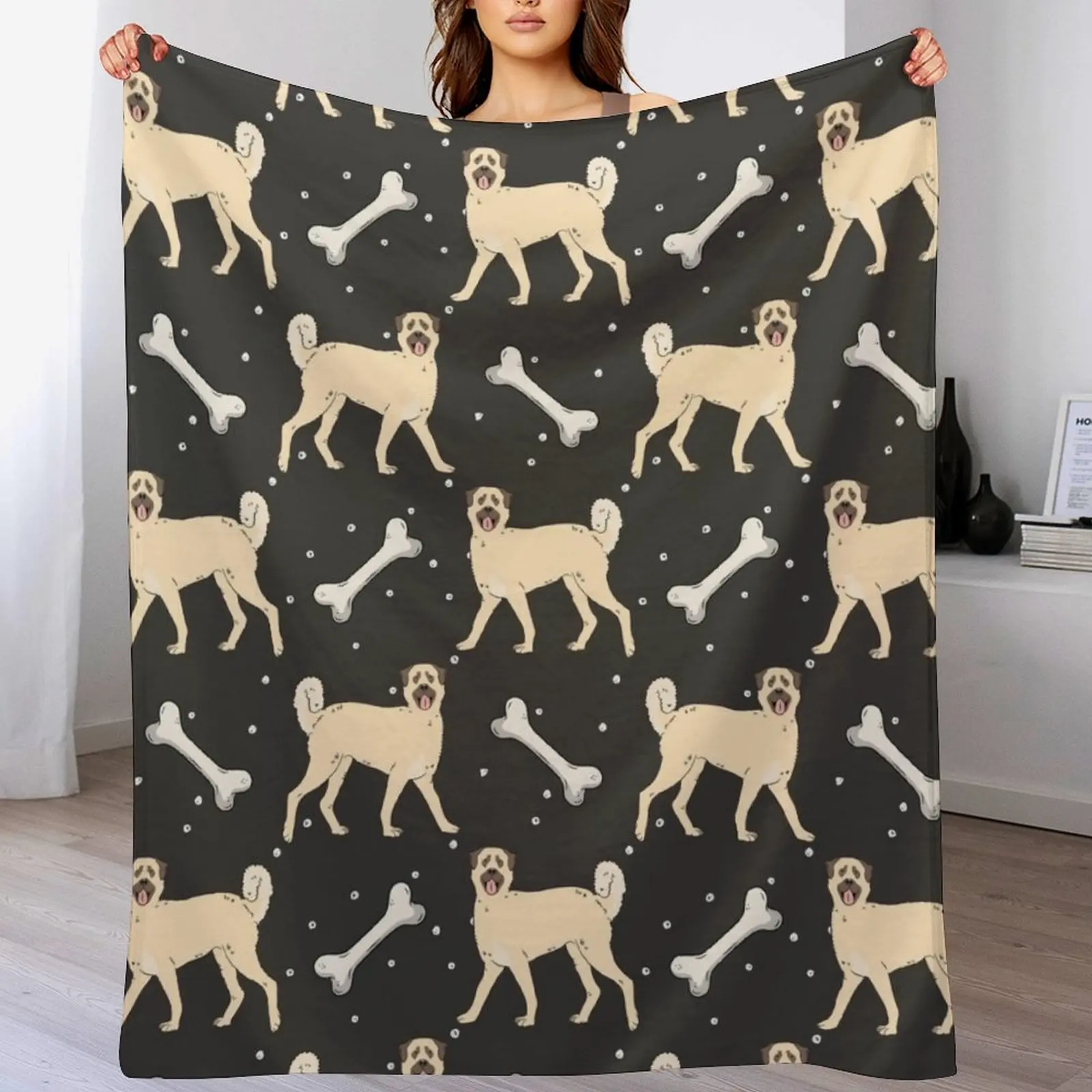 Одеяло с анатолийской овчаркой ретро термобелье для путешествий мягкие одеяла