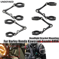 50mm 54mm headlight bracket fork tube ear clamps holder for harley chopper bobber cafe racer custom dyna bikes motorcycle black