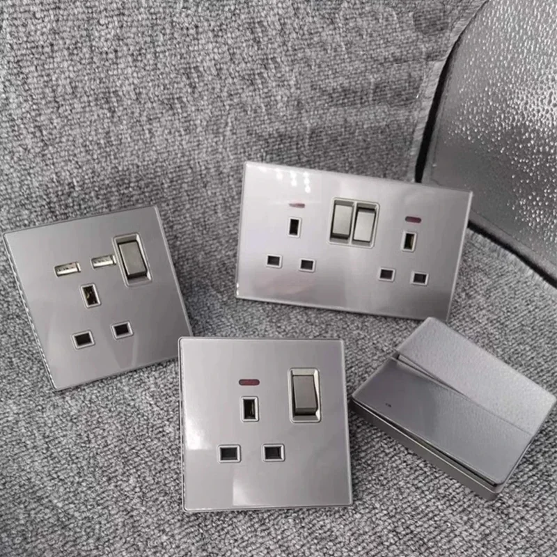 T &amp I двойная британская розетка с переключателем панель несколькими розетками