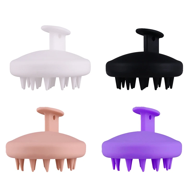 

Round Scalp Massager Shampoo Brush With Soft Silicone Head Massager Exfoliator For Women Men Or Pets