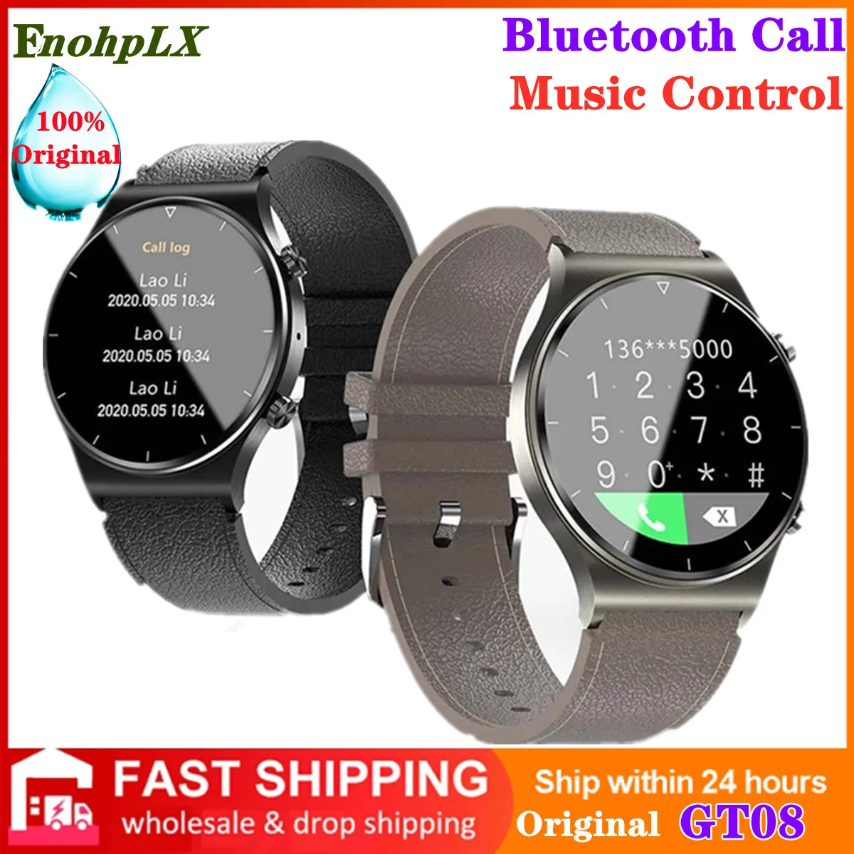 

GT08 Smart Watch Bluetooth Call Multi-sport Modes Sport Smartwatch Men Women Heart Rate Monitor Music Control Wristwatches