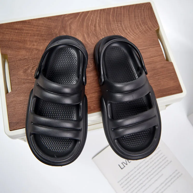 Women's Soft Sole Cloud Slippers Summer Beach Thick Platform Slippe Wear Sandals Twicer Eva for Home Flip Flops Couple Shoes