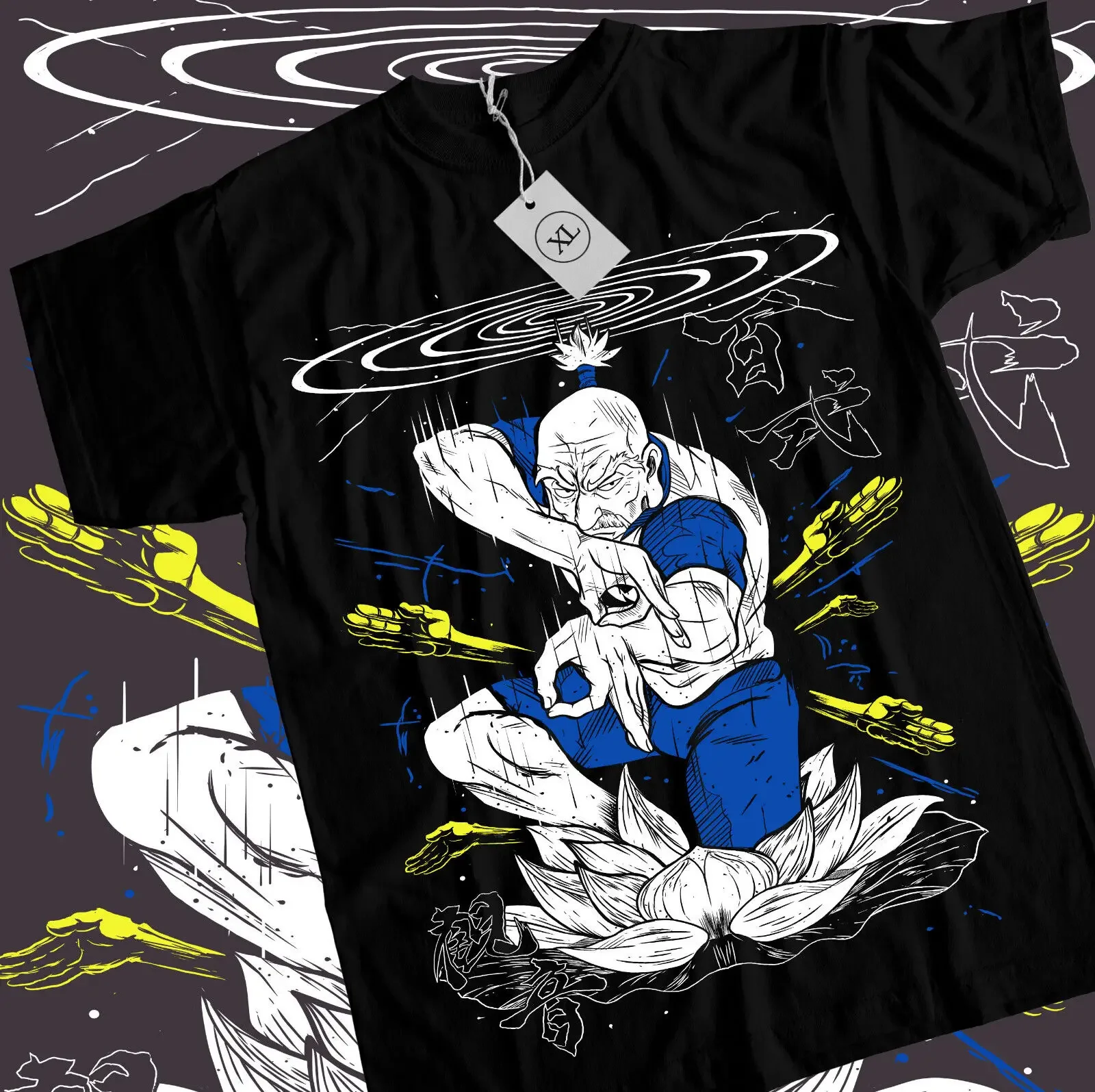 Футболка Netero Strip Hunter x Hisoka Аниме Манга черная футболка все размеры