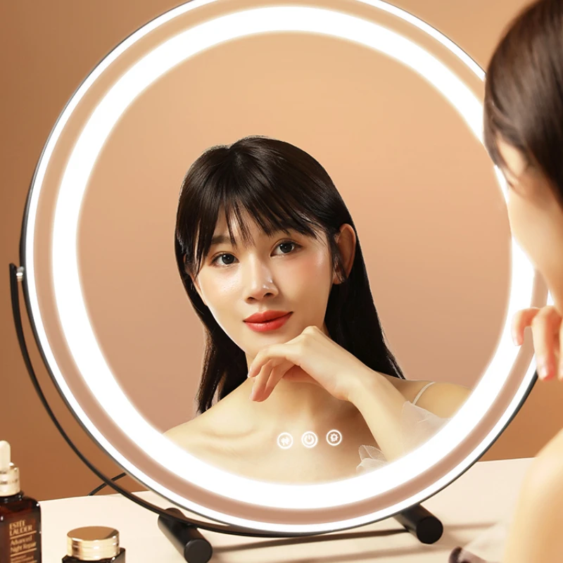 

Светодиодный декоративный зеркальный светильник, круглый сенсорный выключатель для ванной комнаты, косметическое декоративное зеркало дл...