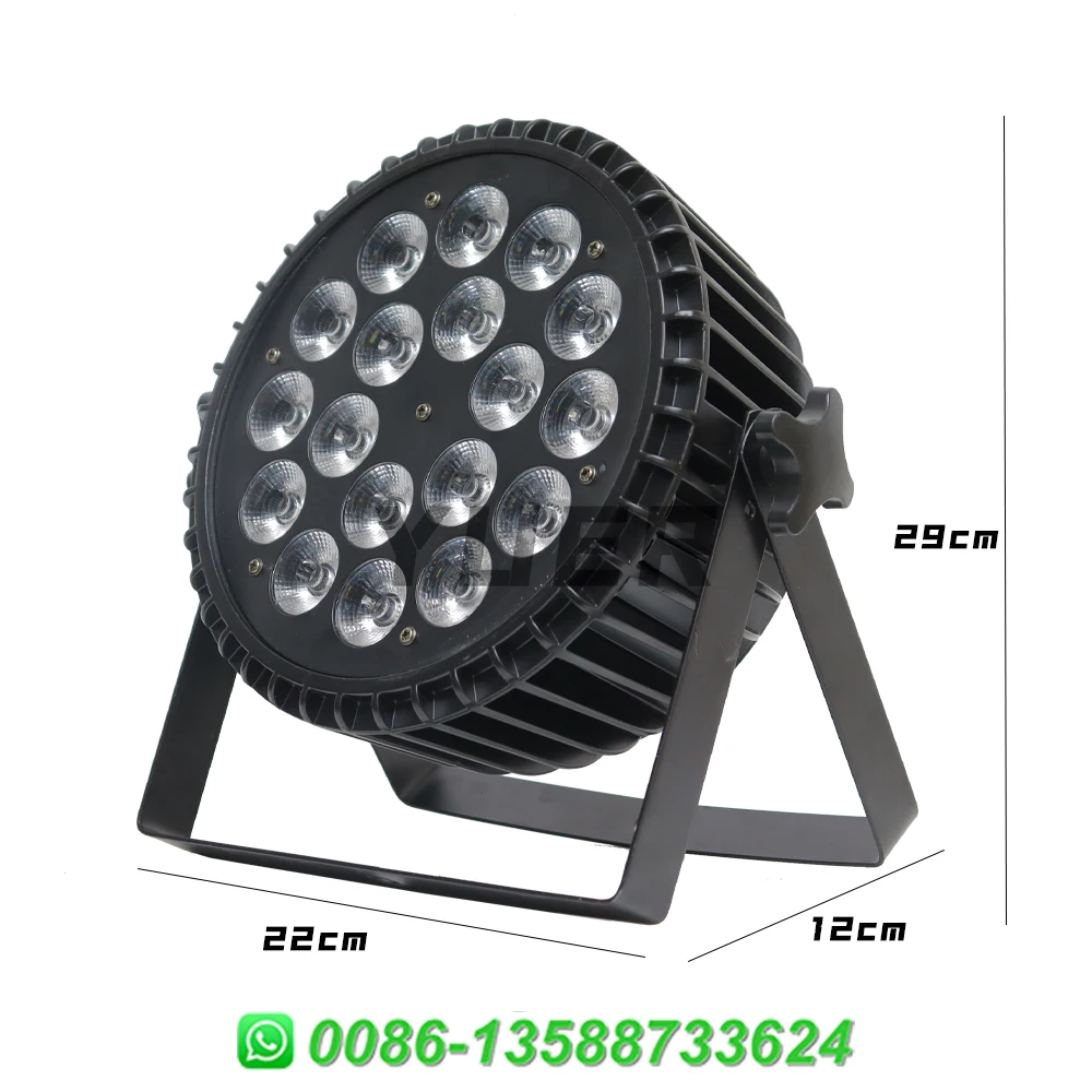 2 шт./партия светодиодный светильник из алюминиевого сплава 18x18 Вт