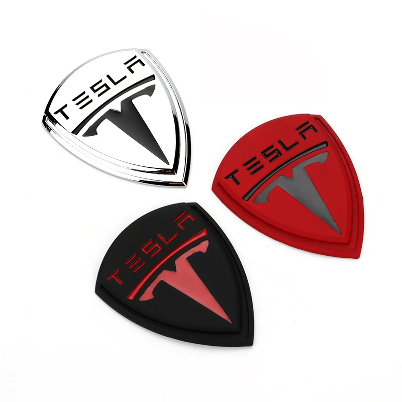 

3D Metal Car stickers Shield styling Logo Body Trunk Badge Decals Emblem Decoration For Tesla Model 3 2021 S Y X Accessories