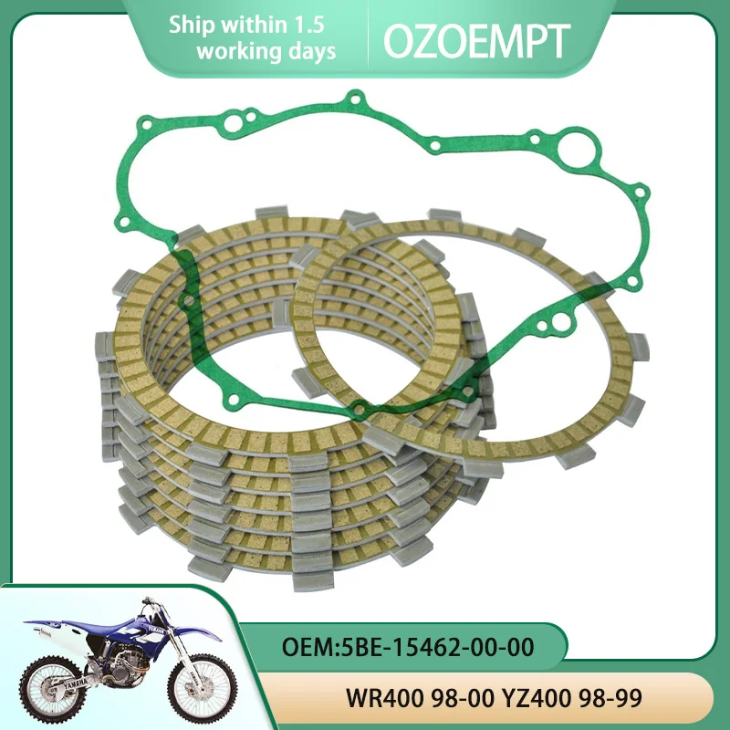 Набор дисков сцепления и крышки мотоцикла OZOEMPT подходит для WR400 98-00 YZ400 98-99