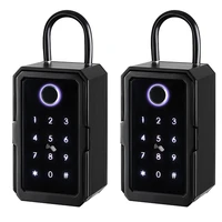 Smart Key Lock Box Wifi Fechadura Eletronica Waterproof Wall Mount Fingerprint Door Lock Security Lockbox