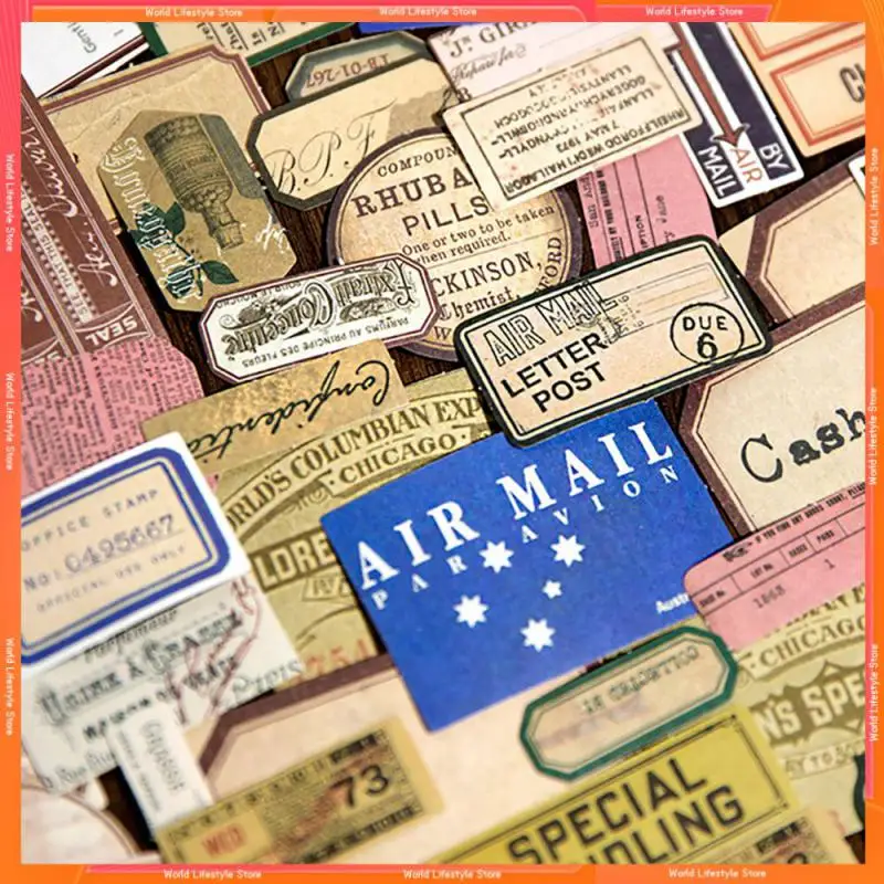 

Hand Account Sticker Easy To Tear Label Era Series Diaries Decoration Sticker Classic Vintage Material Paper Stickers Sticker