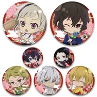 anime bungo stray dogs cosplay badge cute atsushi lapel pin dazai osamu collection button brooches backpack clothes jewelry