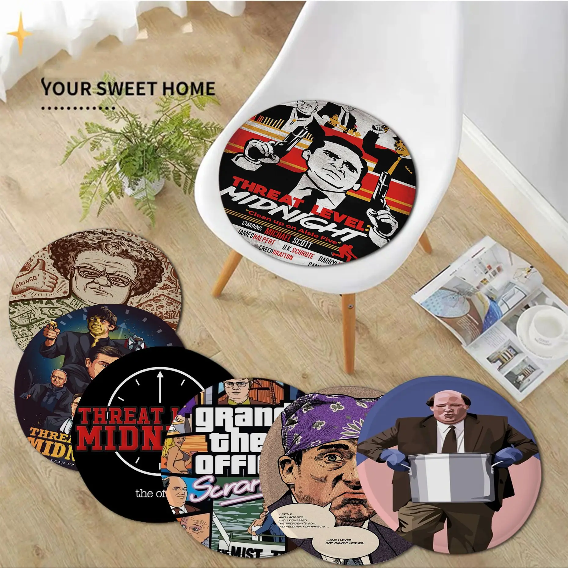 

Threat Level Midnight Simplicity Multi-Color Plush Cushion Home Back Cushion Soft Comfortable 50x50cm Chair Cushions