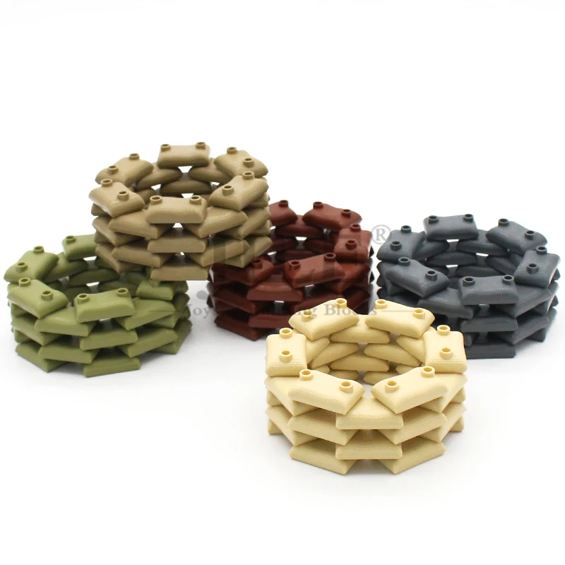 60 шт. Moc строительные блоки военные мешки с песком город вид на улицу армейская