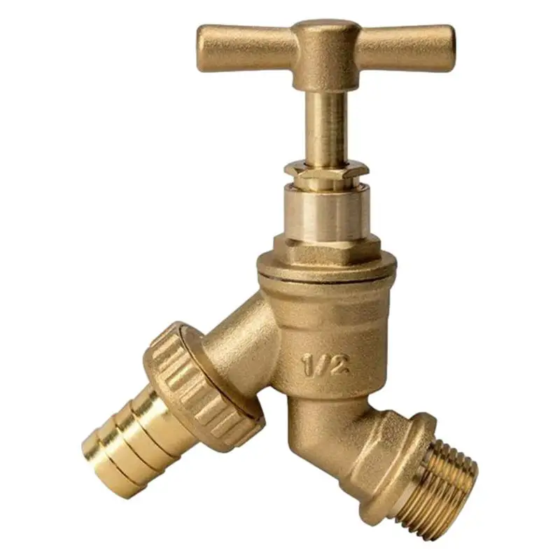 

Латунный сплиттер для шланга, садовый кран с резиновым уплотнением, Круглый латунный кран, большой расход, аксессуар устойчивый к ржавчине