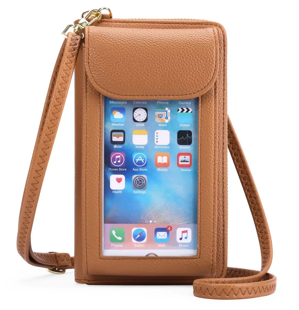 Touch Screen Messenger Mobile phone Bag Female 2023 New Purses Trendy Simple Shoulder Small Bag Mini Mobile Wallets Money Bags