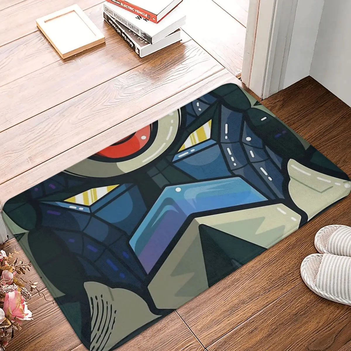 

UFO Robot Grendizer Robot Wars Save The Peace Bedroom Mat Face Doormat Living Room Carpet Entrance Door Rug Home Decoration