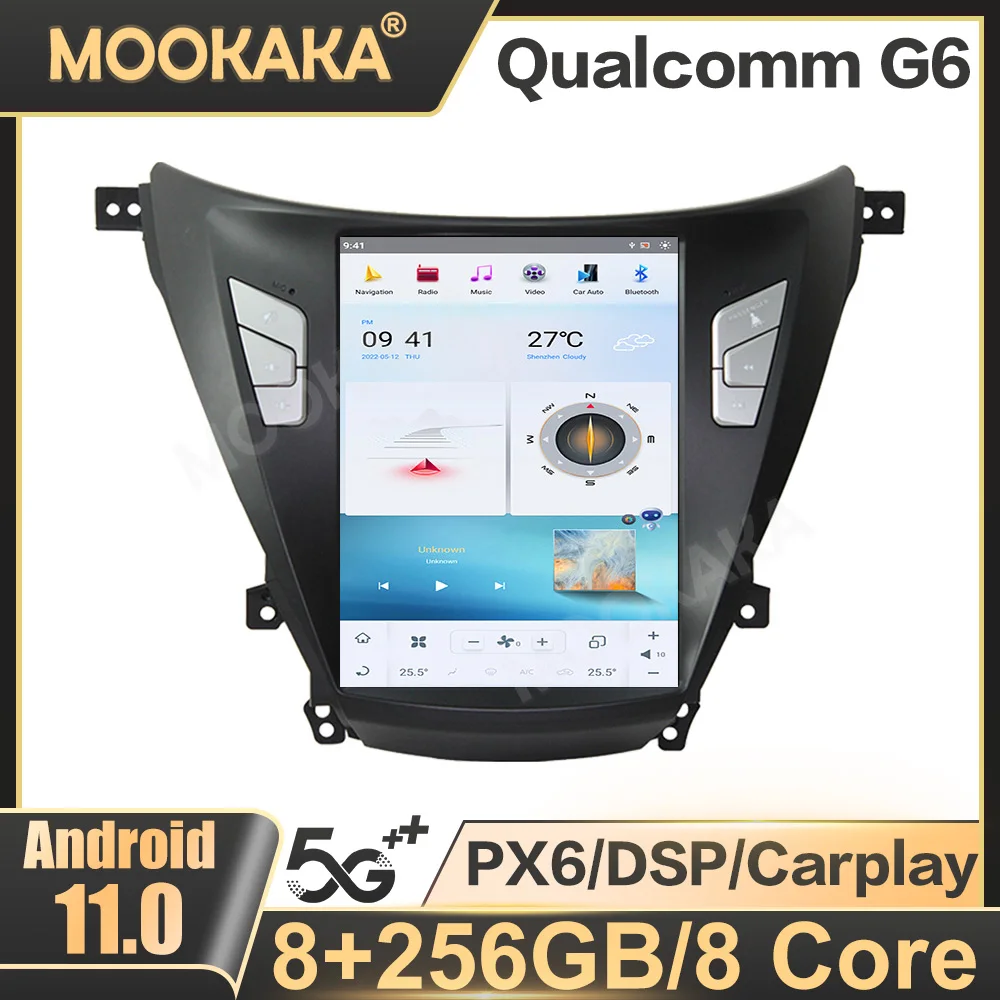 

Автомобильный радиоприемник Tesla Style для Hyundai Elantra 2016-2018 мультимедийный плеер GPS-навигация DSP стерео Carplay головное устройство PX6